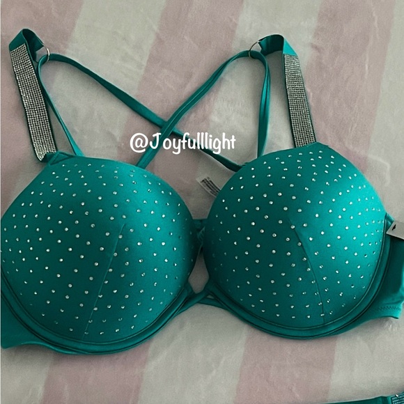 NEW 38C/XL VICTORIA'S SECRET SWIM Shine Strap Bombshell Push-Up SET - Picture 4 of 12